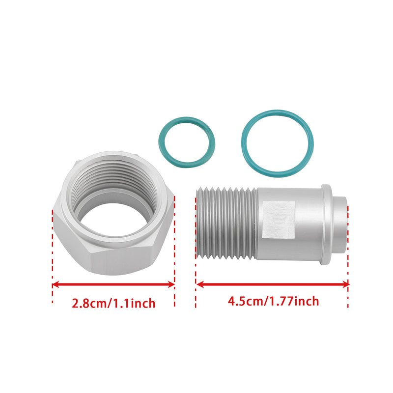 A/C Adapter Fitting #12 (3/4) Female to #10 (5/8) Male Drier Accumulator Hose