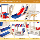 Kid Playset Structure With Slide,Swing And Playhouse Indoor Outdoor Activity
