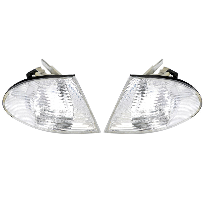 Pair White Corner Side Light For BMW 3 Series E46 98-01 Sedan 63136902766