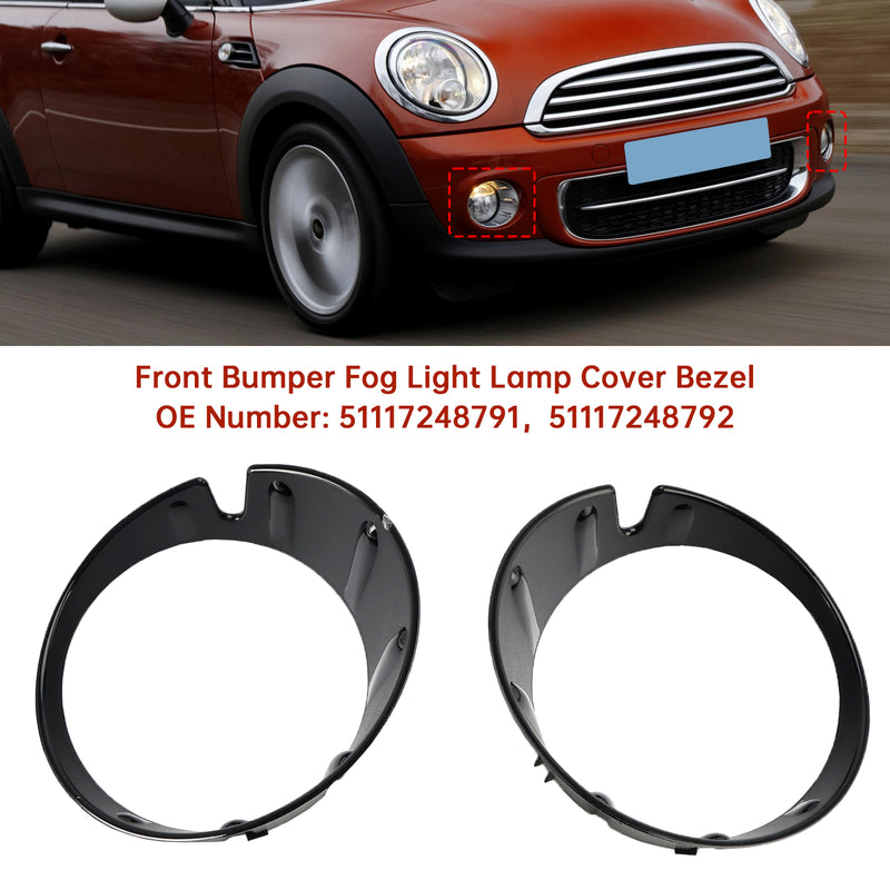 Front Bumper Fog Light Lamp Cover Bezel For Mini Cooper R55 R56 R57 R58 R59