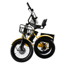 18" 7 Speed 48V 13AH 350W (peak 525W) Electric Tricycle with IPX7 Display Yellow