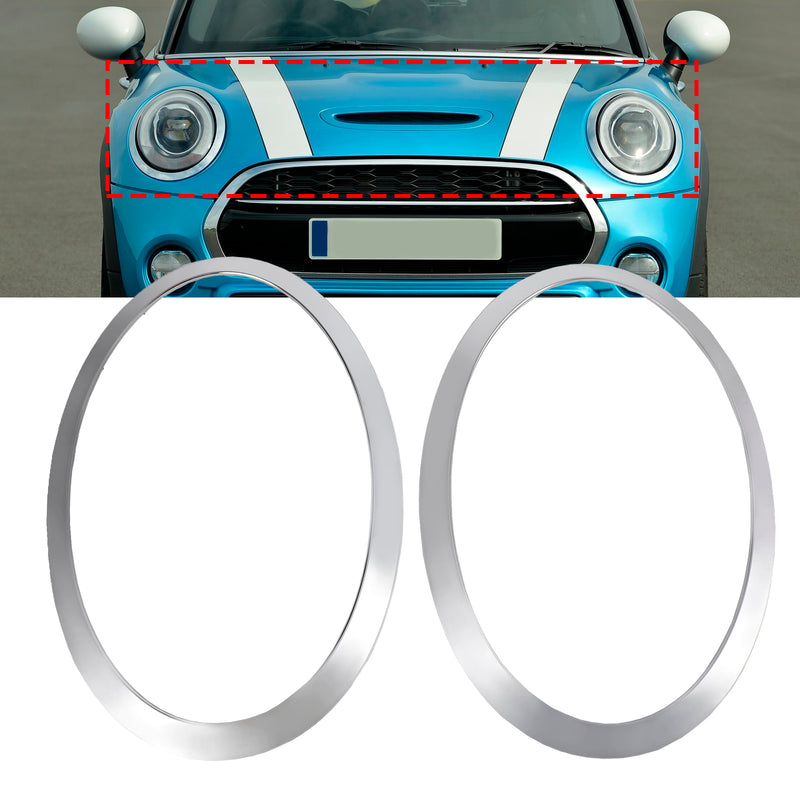 MINI JCW F55 F56 F57 2014-2021 L+R Headlight Tailight Cover Trim Chrome