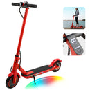 8.5" Electric Scooter for Adult Folding Electric Scooter with 350W Motor 21 MPH Max Speed 25 Miles Long-Range and Deck Lights Red