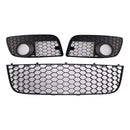 2006-2009 For VW GOLF MK5 GTI 3PCS Front Lower Bumper Grille + Fog Light Cover