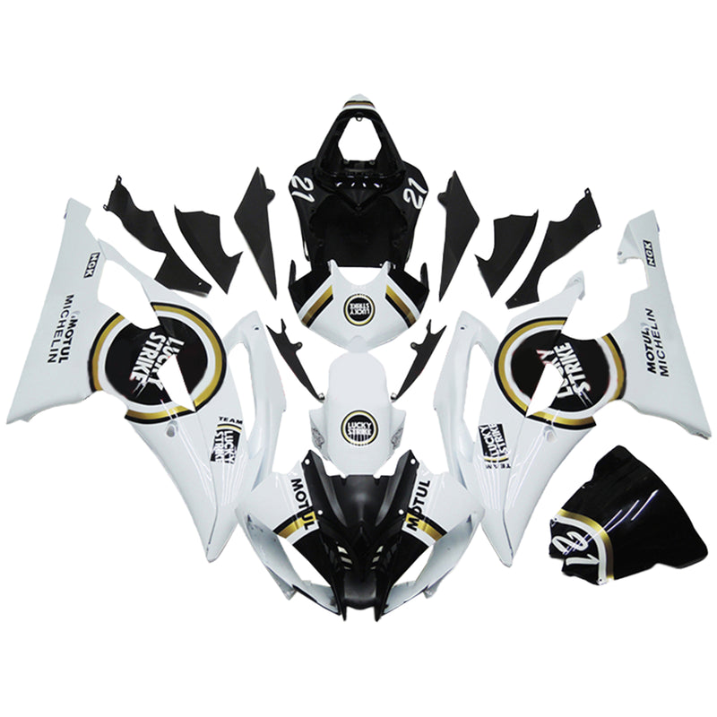 Amotopart Yamaha YZF 600 R6 2008-2016 Fairing Kit Bodywork Plastic ABS