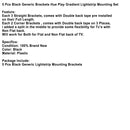 5 Pcs Black Generic Brackets Hue Play Gradient Lightstrip Mounting Set