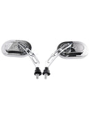 Pair of Chrome Mirrors Left & Right Mirror Set 10mm For Motorcycle Chopper