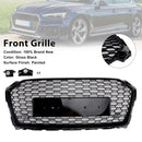 RS5 Style Sport Front Honeycomb Grille Grill Fit Audi A5 S5 B9 2017-2019
