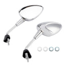Chrome Mirror Set Shorty For Vespa GTS 125 300 HPE Sprint Primavera 50 125 150