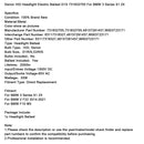 Xenon HID Headlight Electric Ballast D1S 731832705 For BMW 3 Series X1 Z4