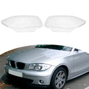 2PCS Front Headlight Glass Clear Cover For BMW 1-Series E81 E82 E87 E88 03-11