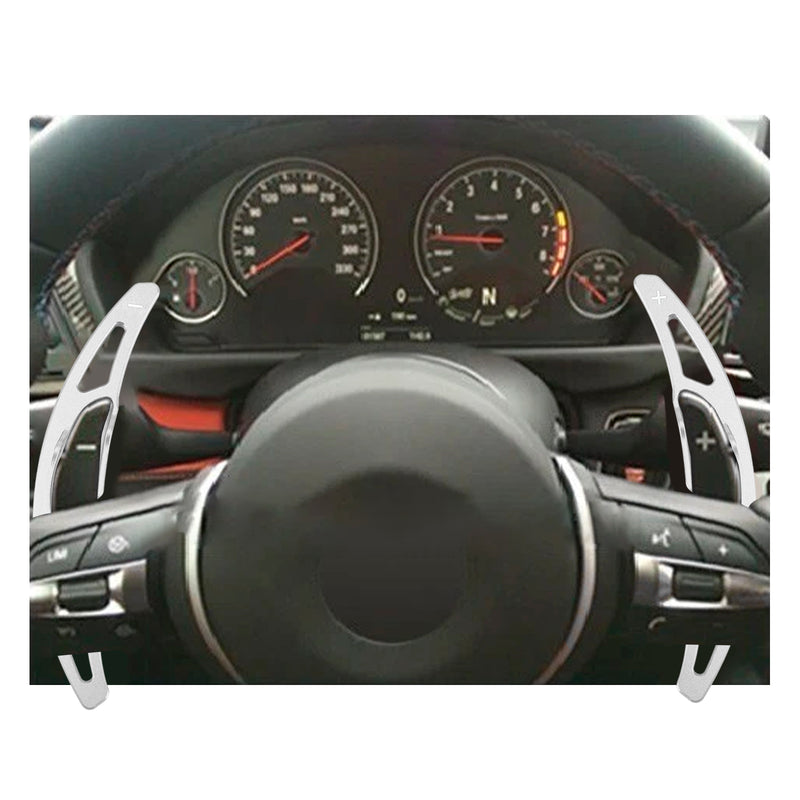 Steering Wheel Paddle Shifter Extension For BMW M3 M4 X5M X6M Aluminium Silver