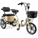 400W 48V 12A Elder Electric folding trike 3 wheel e-bike with Rear Seat