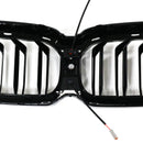 2021-2024 Fit BMW 5 Series G30 G38 Gloss Black Front Kidney Grille Double Slat