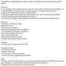 2013-2016 Mitsubishi Outlander High Mount LED Stop Brake Light 8334A113 Black