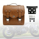 Set Of Quick Release Saddlebag W/ Bracket Luggage Storage Brown For Motorbike