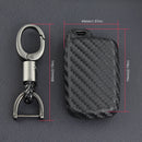 Leather Silicone Car Key Case Cover With Buckle For Toyota Highlander