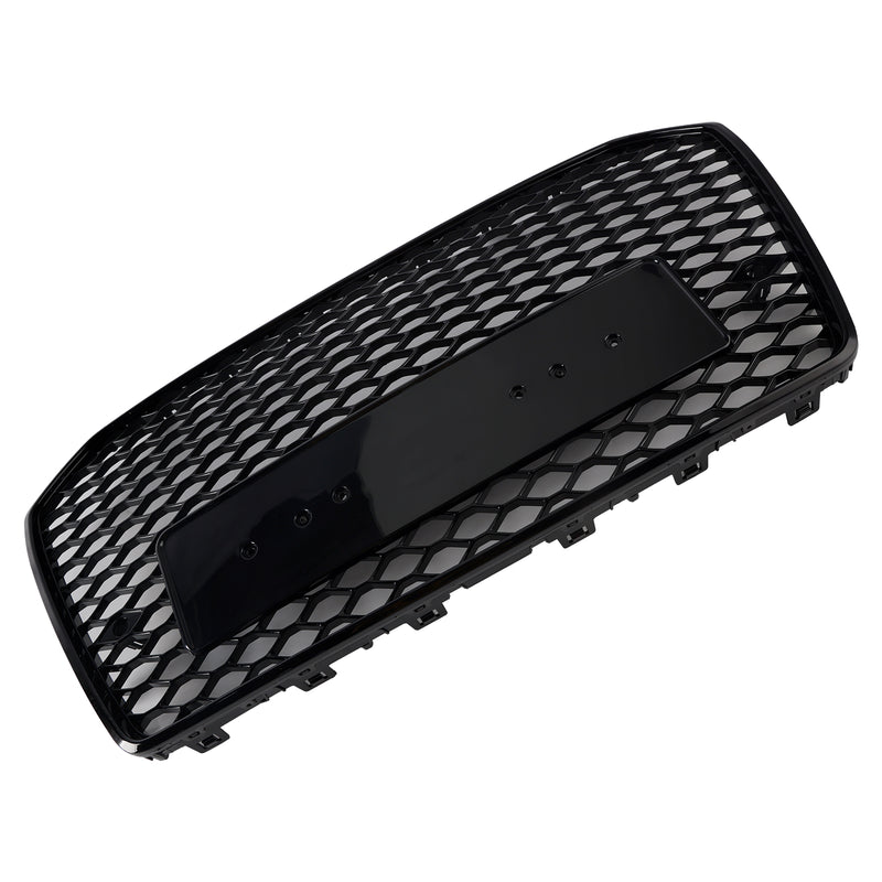 RS6 Style Front Honeycomb Mesh Grille Grill Fit Audi A6 S6 C7 2016-2018 Black