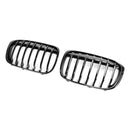 BMW X1 F48 F49 2016-2018 2PCS Gloss Black Front Kidney Grille Grill