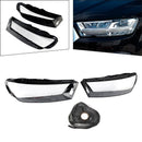 2016-2019 For Audi Q7 Pair Car Headlight Lens Cover LH+RH Lampshade Shell Glue