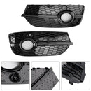 RSQ3 Style Honeycomb Front Fog Light Covers Fit Audi Q3 2013-2015 Gloss Black