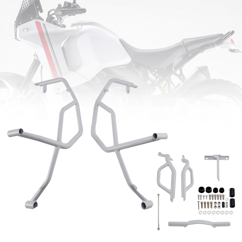 Engine Guard Frame Anti-Crash Bumper Protect White For Du Desertx 2022-2024 23