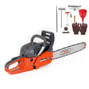 22" 68CC Gasoline Chainsaw Cutting Wood Gas Sawing Aluminum Crankcase Chain Saw