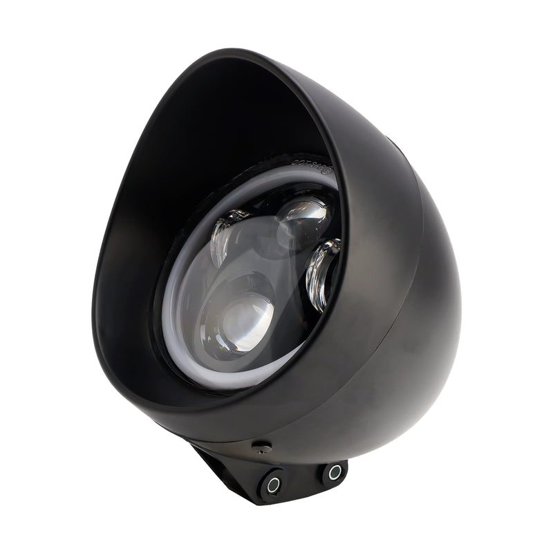 5.75" Motorcycle Spotlight Headlight Fog 4-Bulbs For Motorcycle Scooter Chrome