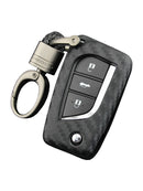 Leather Silicone Car Key Case Cover With Buckle For Toyota