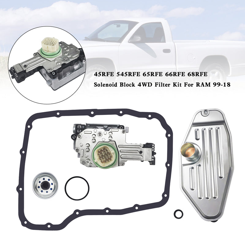RAM 1500 2011-2018 6 SP R/4WD V8 4.7L 5.7L 65RFE Solenoid Block 4WD Filter Kit