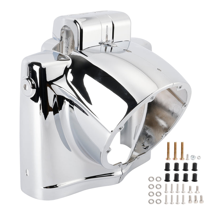 7" Round Headlight Nacelle Cover For Touring Road King FLHR 2014-2023