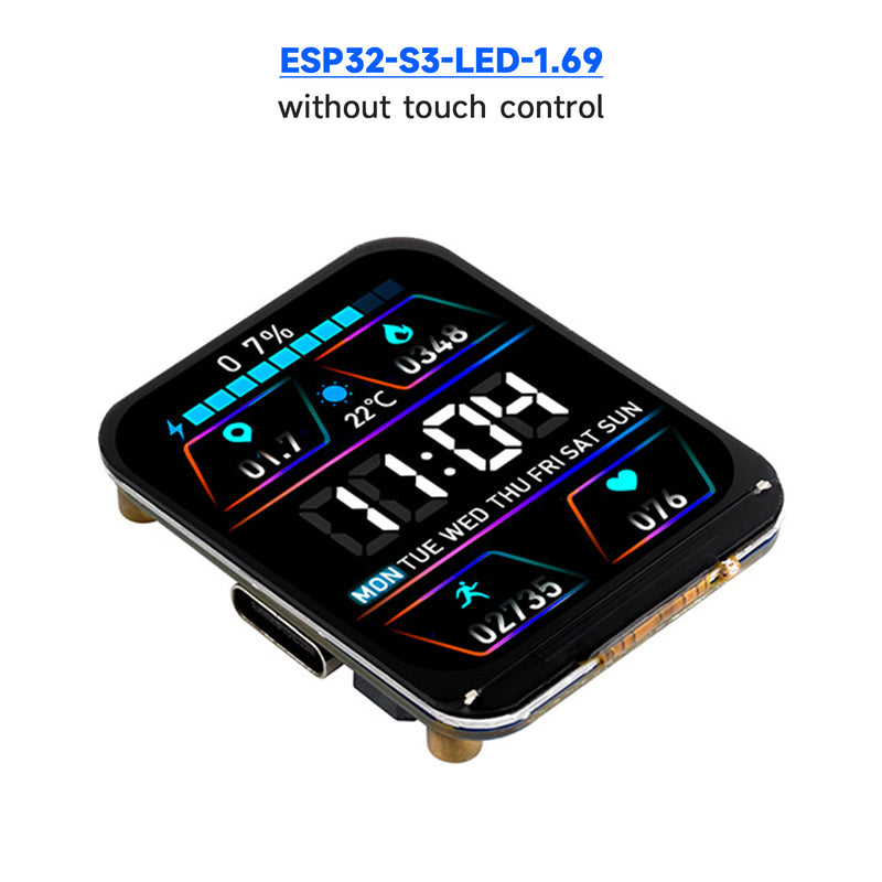 ESP32-S3 1.69-inch Touch Screen Development Board WIFI Bluetooth 262K Color LCD