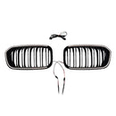 2015-2017  Fit BMW 1 Series F20 F21 Double Line Front Kidney Grill Grille Black