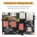 Quanzhi H618 Development Board Heat Sink Pure Copper Radiator For Kickpi K2B