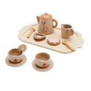 13Pcs Western Kitchen Wooden Tea Sets Play Kitchen Dishes/Tea Set For Kid