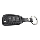 Leather Silicone Car Key Case Cover With Buckle For Audi