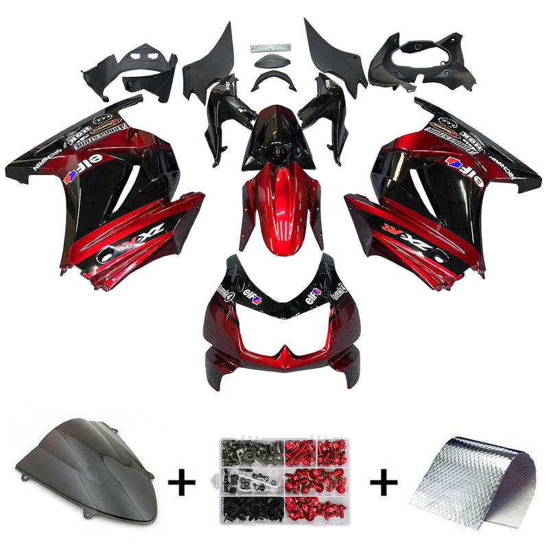 Amotopart Kawasaki EX250 Ninja250R 2008-2012 Fairing Kit Bodywork Plastic ABS