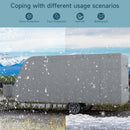5 Layers Camper Cover 27'-30' Travel Trailer RV Cover Windproof Extra Thick  with Adhesive Repair Patches