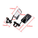 Black Retro Retangular Mirrors with clamp For Cafe Racer Bobber Chopper Tracker