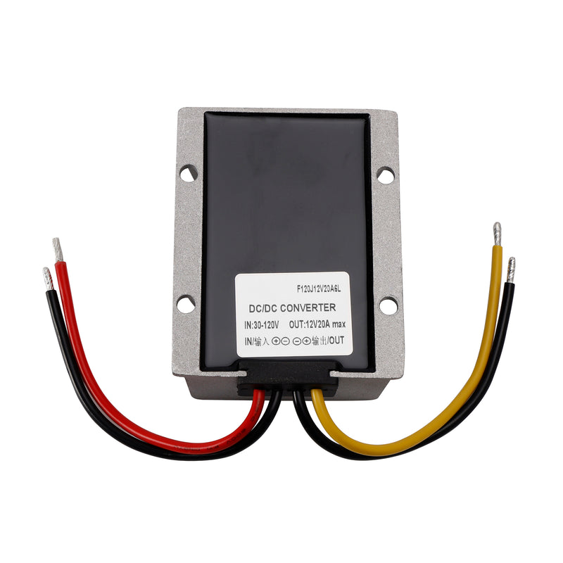 10-20A Waterproof DC/DC Converter Power Supply Regulator 30-120V Step Down To 12V
