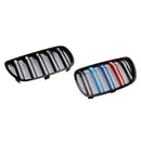 2PCS Gloss Black Front Bumper Grille Grill Fit BMW X3 E83 2007-2010 LCI