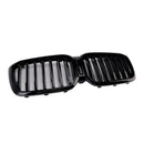 Front Bumper Kidney Grille Fit BMW X3 G01 X4 G02 2022-2025 Glossy Black