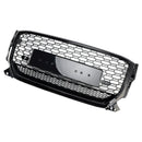 Gloss Black Front Honeycomb Grille Grill Fit Audi Q2 2016-2020 Pre-Facelift