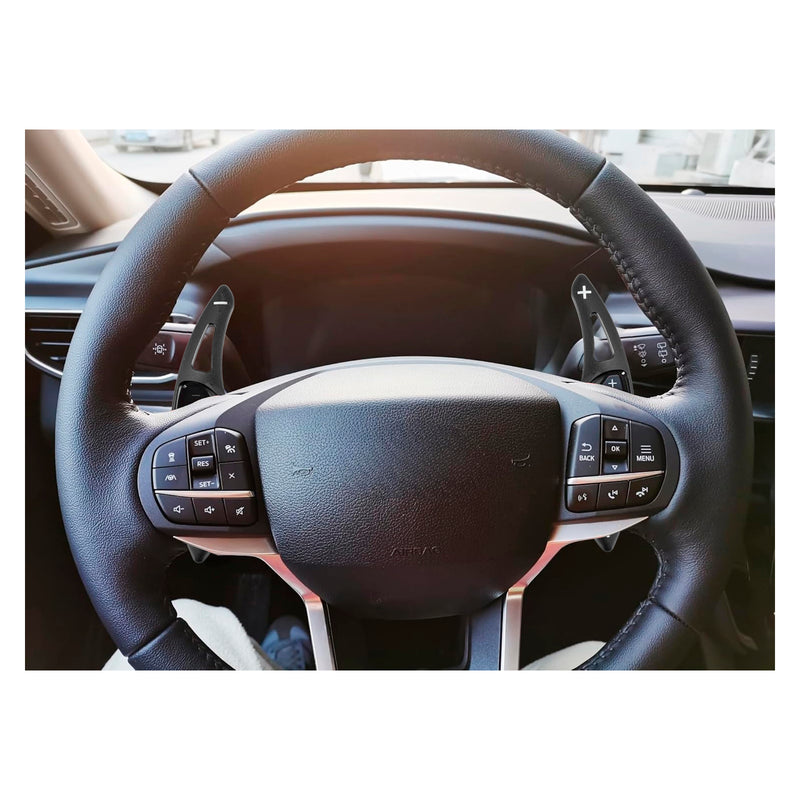 Steering Wheel Paddle Shifter Extension For Ford Explorer 13-19 Aluminium Black