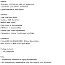 Black Front Honeycomb Fog Lamp Grille Grill Cover Fit Audi Q5 SQ5 2018 2019