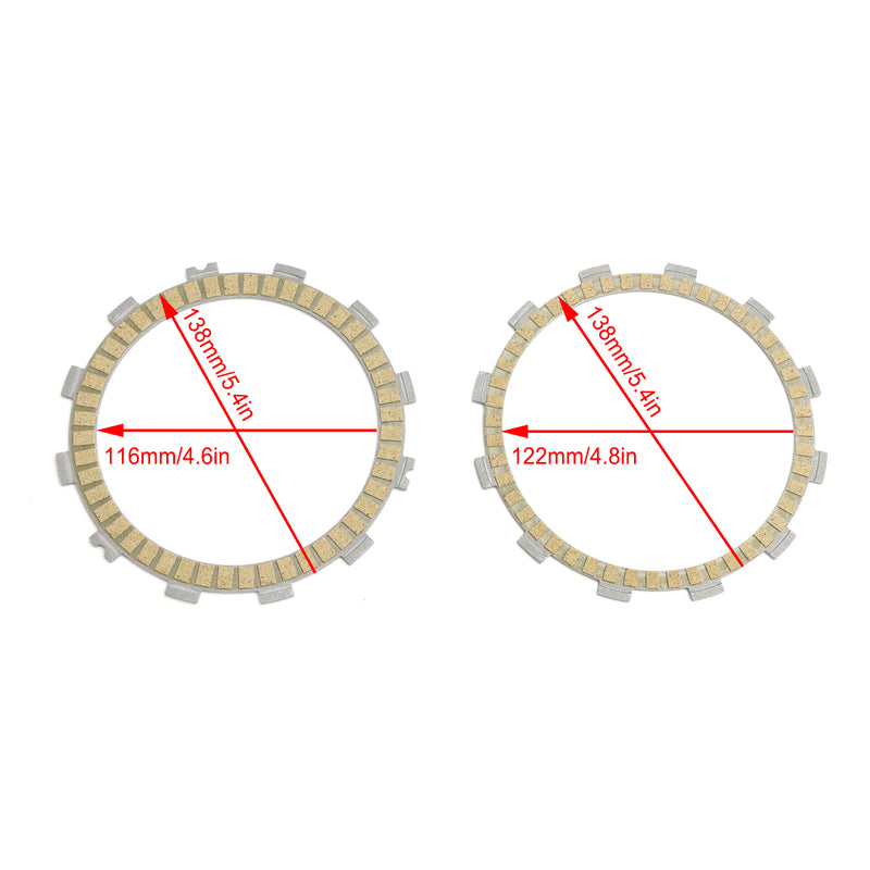 Clutch Friction Plate Kit Set fit for Kawasaki Z250 ABS Z300 15-17 13088-0558