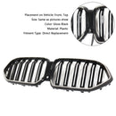 Gloss Black Front Bumper Grille Fit BMW X6 G06 M50i 2020-2022 W/Camera Hole