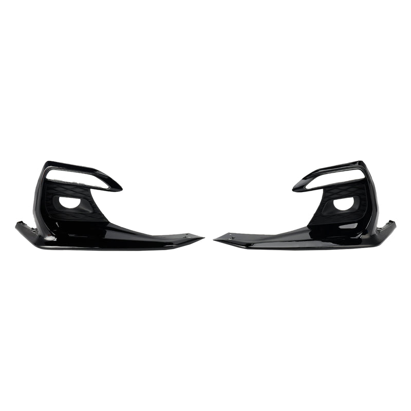 Bumper Fog Light Lamp Cover Black Grille Bezels For 2018-2020 Infiniti Q50 Sport