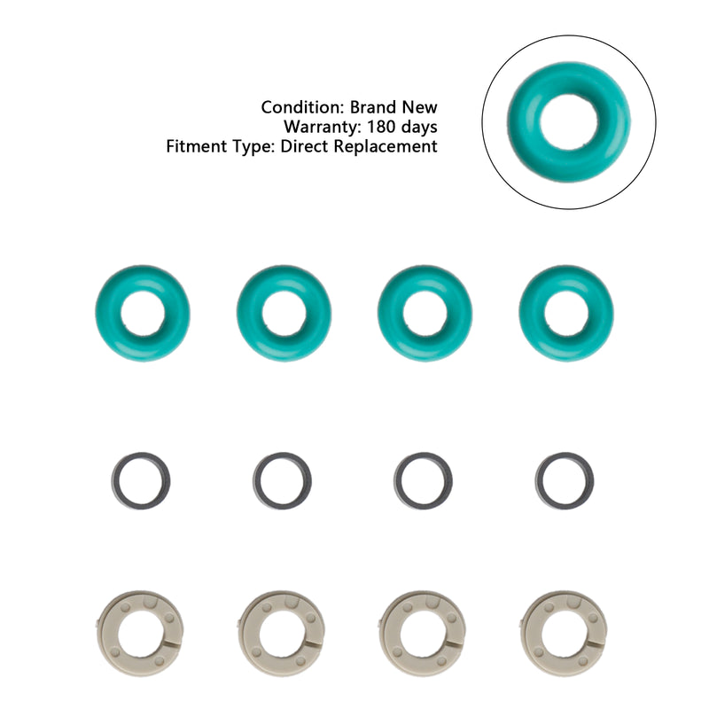 4PCS Fuel Injector Service Kit O-Ring 0261500354 Fit Audi Fit Skoda 1.2L 1.4L
