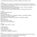 33107605587 Rear Differential 2.93 Ratio For BMW 1 Series F20 F21 116D